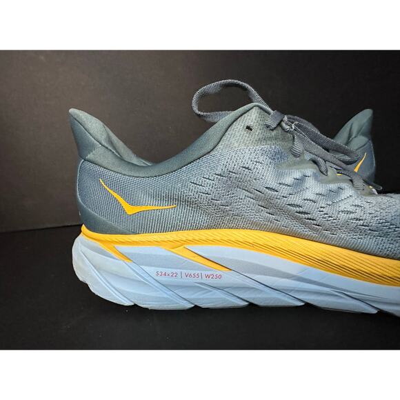 Hoka One One Clifton 8 Shoes Mens 11.5 2E Mens Blue Running 1121374 GBMS - Picture 8 of 12